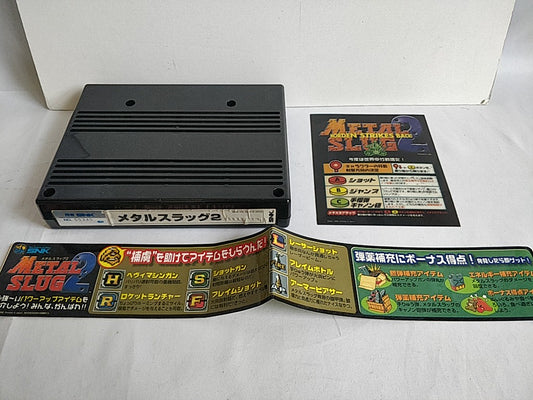 METAL SLUG 2 SNK NEOGEO MVS Arcade Cartridge,Manual, Inst card set tested-d0812-