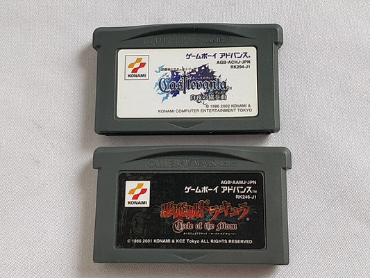Castlevania Circle of the Moon and Aria of Sorrow Gameboy Advance GBA set-d0815-