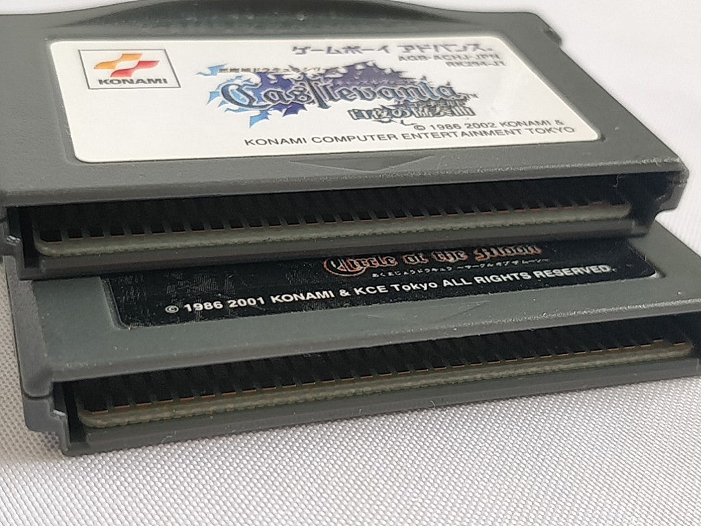 Castlevania Circle of the Moon and Aria of Sorrow Gameboy Advance GBA set-d0815-