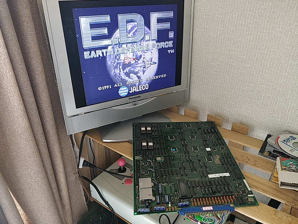 E.D.F. Earth Defence Force EDF PCB ROM B Board JAMMA set tested-c0825-