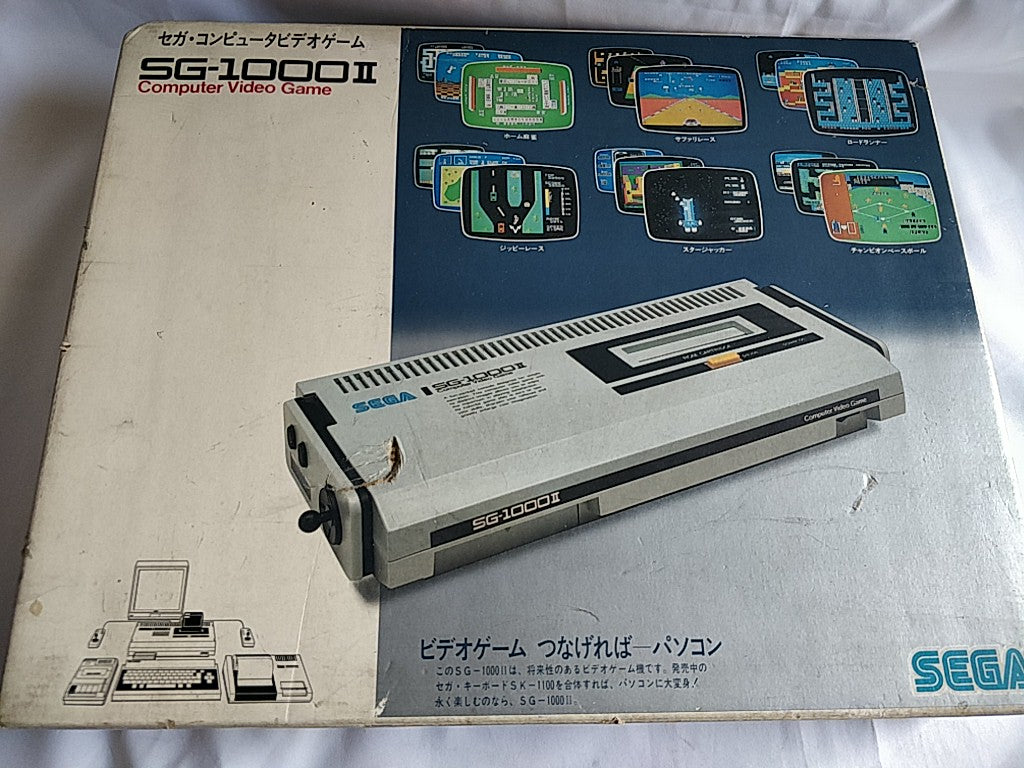 Defective SEGA SG-1000ⅡCONSOLE System, Pads,PSU(AC adapter),Boxed set-d0830-