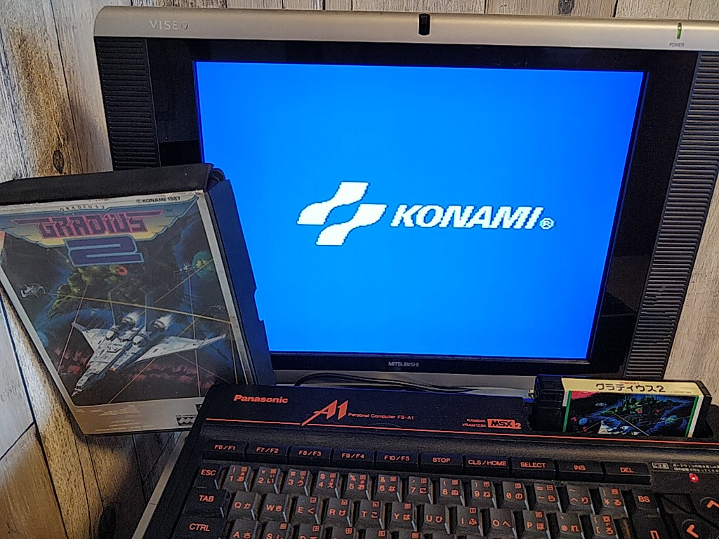 GRADIUS 2 NEMESIS 2 MSX/MSX2 Game Cartridge, Manual and Boxed set tested-e0810-