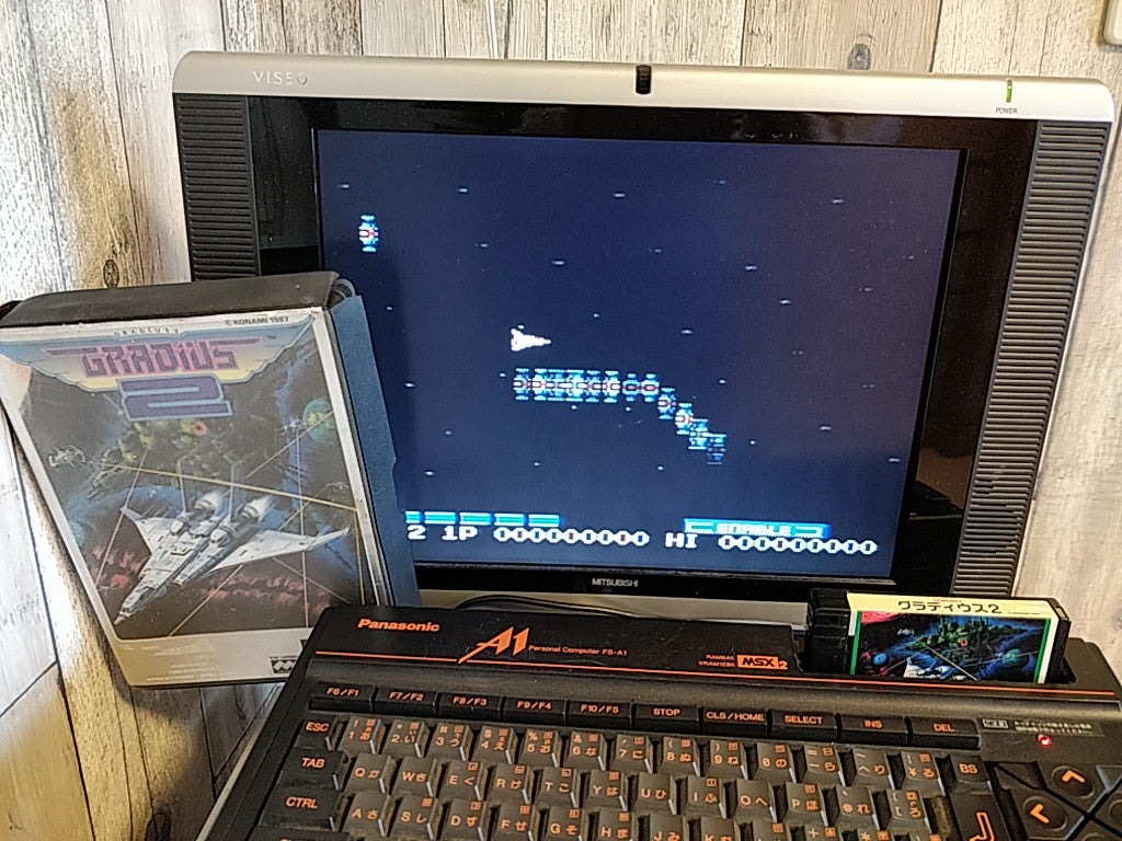 GRADIUS 2 NEMESIS 2 MSX/MSX2 Game Cartridge, Manual and Boxed set tested-e0810-