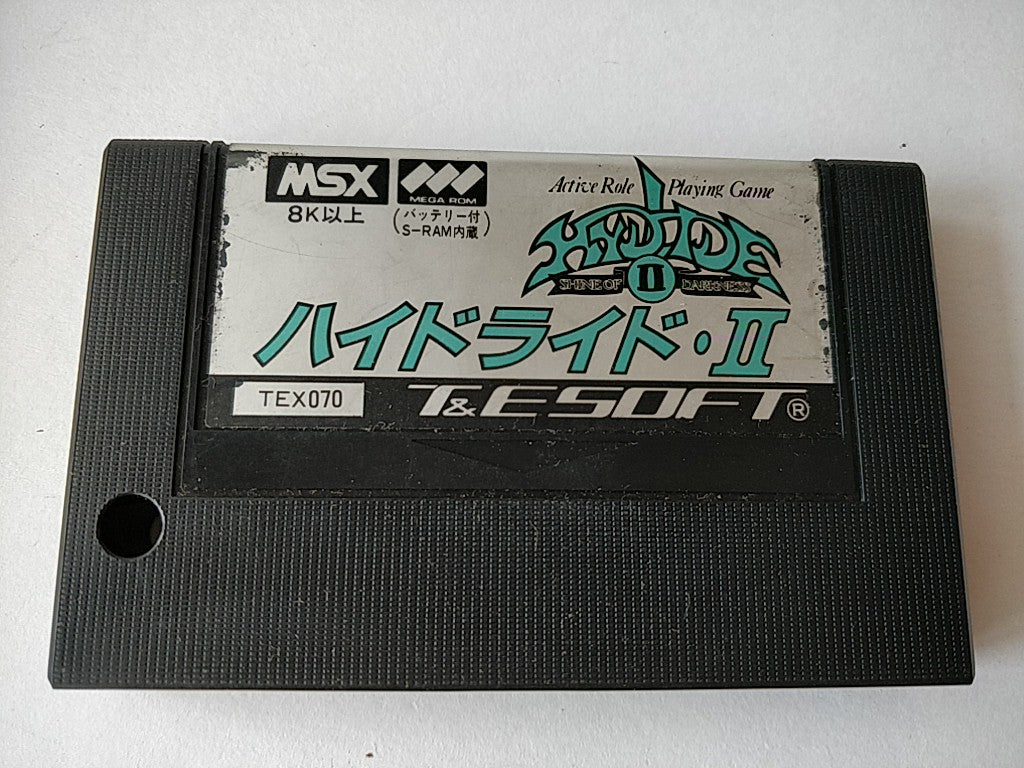 HYDLIDE II 2 Shine of Darkness MSX MSX2 Game cartridge and Box set tested-d0930- - Hakushin Retro Game shop