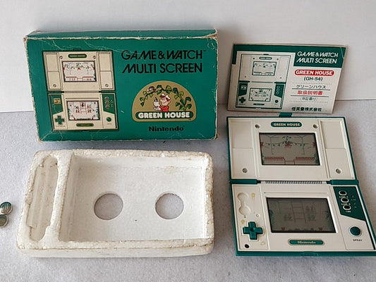 Used Nintendo Game & Watch GREEN HOUSE Multi Screen concole, Boxed set-d1019-