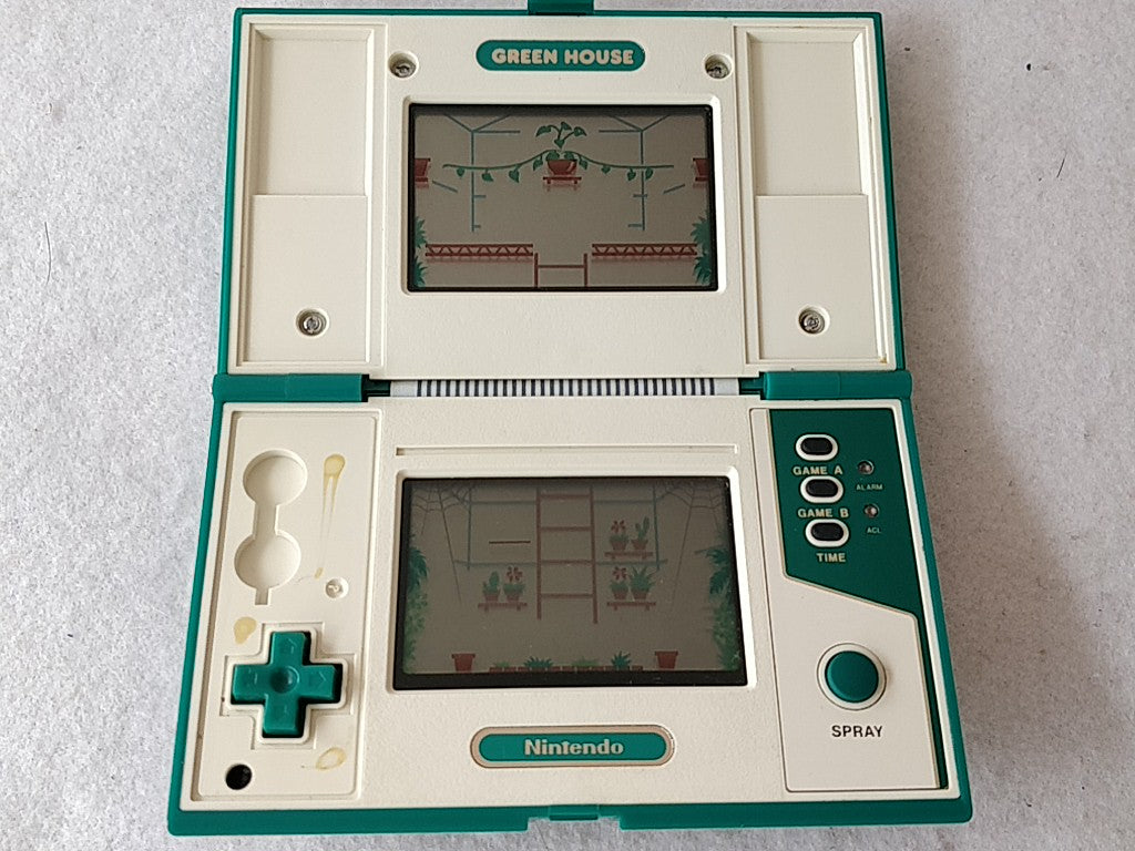Used Nintendo Game & Watch GREEN HOUSE Multi Screen concole, Boxed set-d1019- - Hakushin Retro Game shop