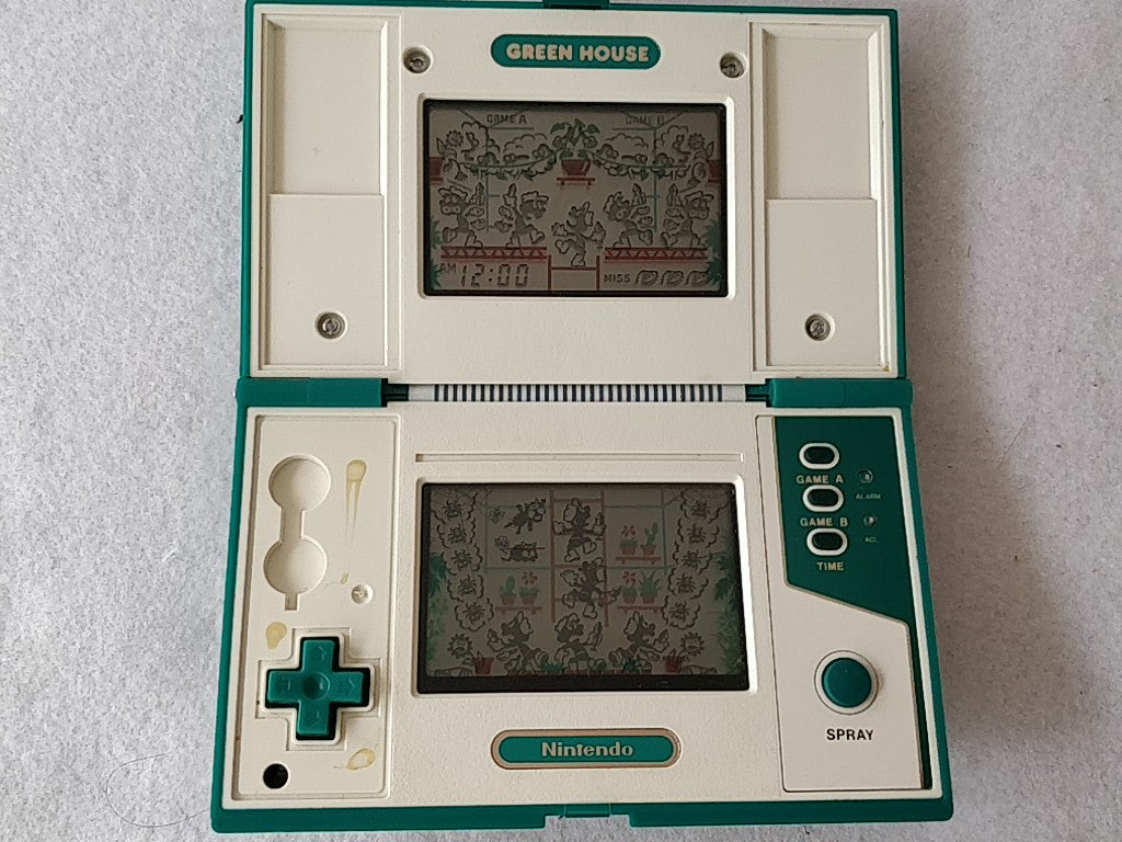 Used Nintendo Game & Watch GREEN HOUSE Multi Screen concole, Boxed set-d1019- - Hakushin Retro Game shop