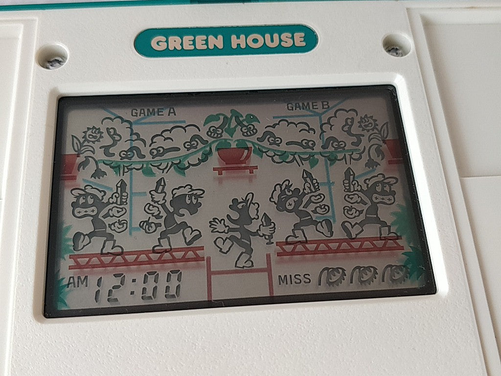 Used Nintendo Game & Watch GREEN HOUSE Multi Screen concole, Boxed set-d1019-