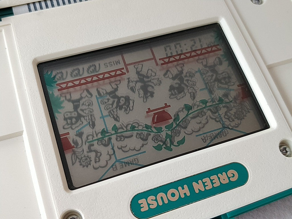 Used Nintendo Game & Watch GREEN HOUSE Multi Screen concole, Boxed set-d1019- - Hakushin Retro Game shop