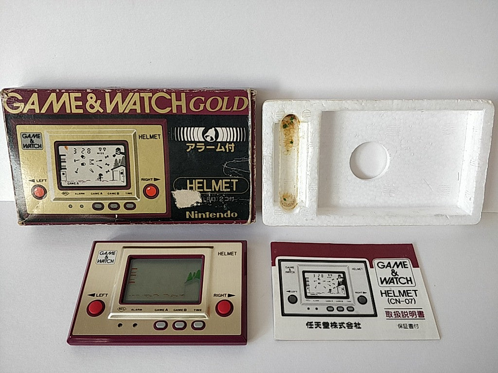 Vintage Nintendo Game & Watch Helmet LSI Screen,Manual,Boxed set/tested-d1020-