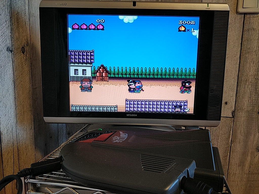 NEC PC Engine Shuttle Console(TurboGrafx-16) Pad,PSU,AV cable,Game/tested-d1028- - Hakushin Retro Game shop