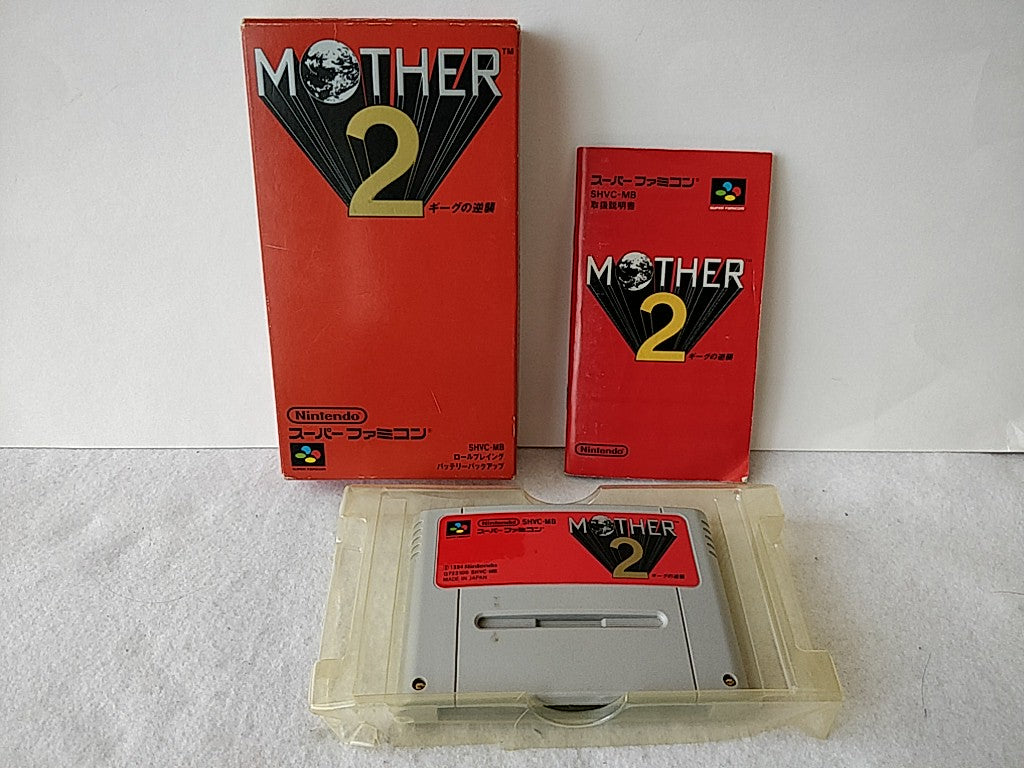 Mother 2 (Mother EarthBound) Super Famicom SFC SNES Cart,Manual,Boxed-d1111-