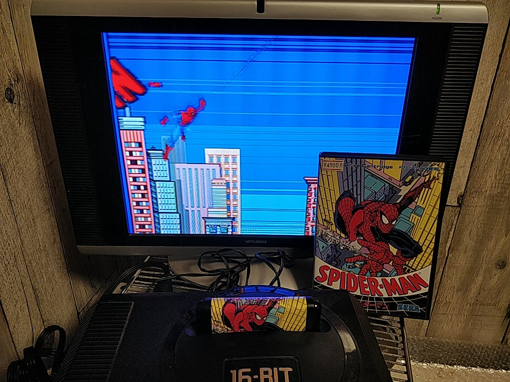 Spider Man SEGA MEGA DRIVE (Genesis ) Cartridge, Manual, Boxed set tested-d1111-
