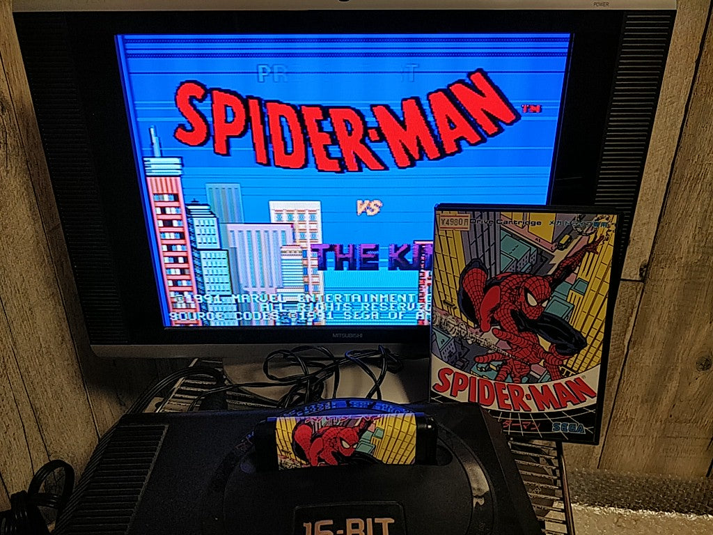 Spider Man SEGA MEGA DRIVE (Genesis ) Cartridge, Manual, Boxed set tested-d1111-