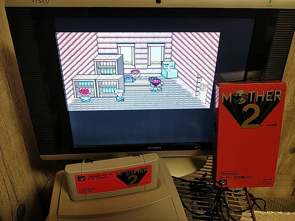 Mother 2 (Mother EarthBound) Super Famicom SFC SNES Cart,Manual,Boxed-d1111-