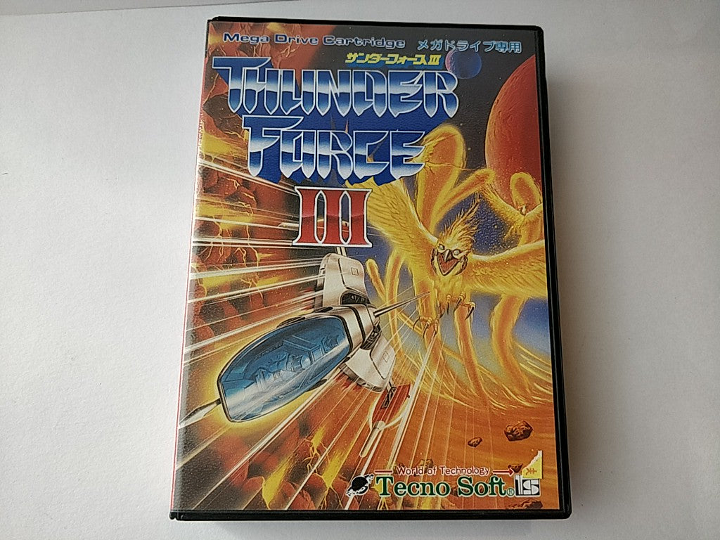 THUNDER FORCE 3 III SEGA MEGA DRIVE (Genesis ) Shooter game Cartridge set-d1209-