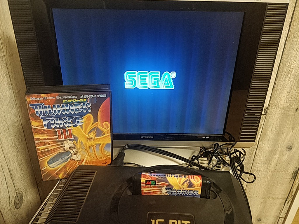 THUNDER FORCE 3 III SEGA MEGA DRIVE (Genesis ) Shooter game Cartridge set-d1209-