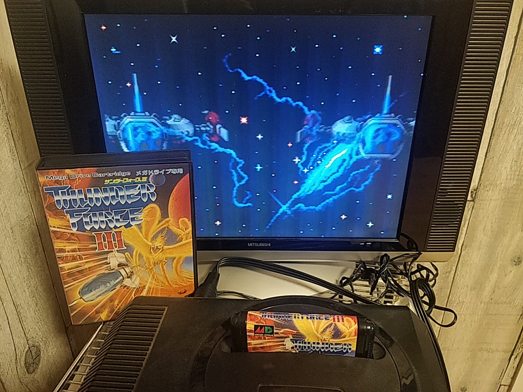 THUNDER FORCE 3 III SEGA MEGA DRIVE (Genesis ) Shooter game Cartridge set-d1209-