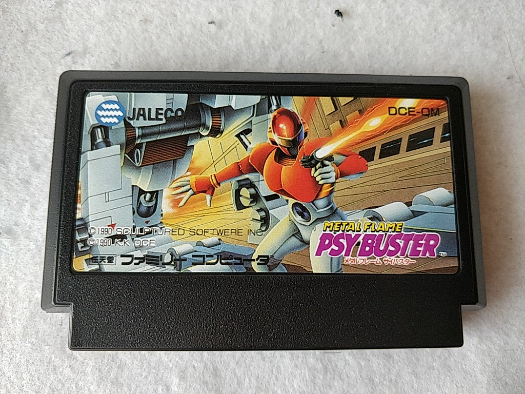 METAL FLAME PSYBUSTER Nintendo FAMICOM(NES) Cartridge, Manual, Box, Working, JP