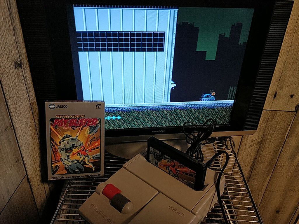 METAL FLAME PSYBUSTER Nintendo FAMICOM(NES) Cartridge, Manual, Box, Working, JP