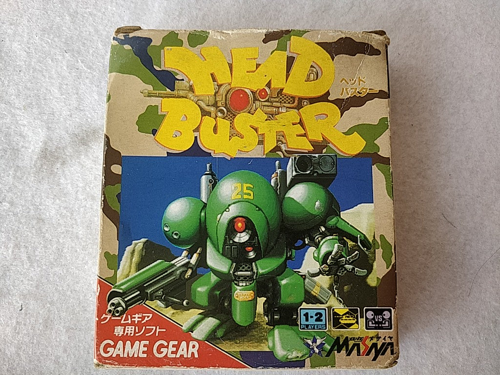 Head Buster SEGA GAMEGEAR Game Cartridge, Manual and Box set, tested-e0209-