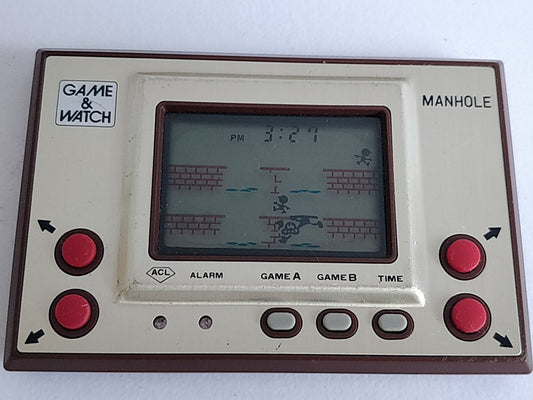 Vintage Nintendo Game & Watch Manhole (utility hole) Handheld game tested-e0221-