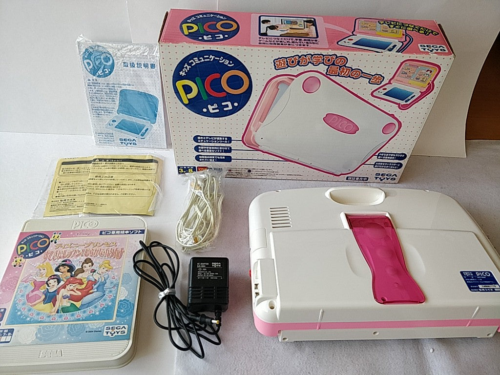 SEGA TOYS Kids Communication PICO Console and Disney Princess game tested-e0316-