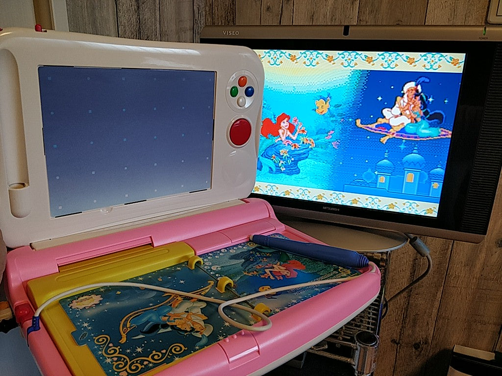 SEGA TOYS Kids Communication PICO Console and Disney Princess game tested-e0316-