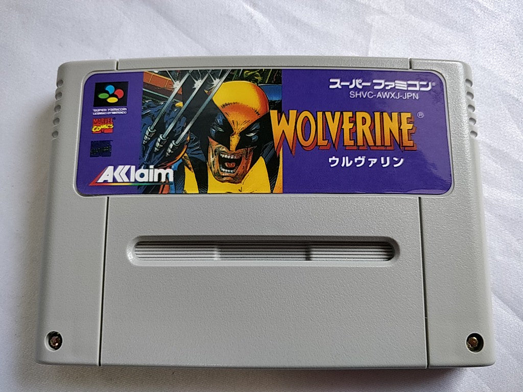 Wolverine - Adamantium Rage Super Famicom SNES Cart, Manual, Boxed set -e0413-