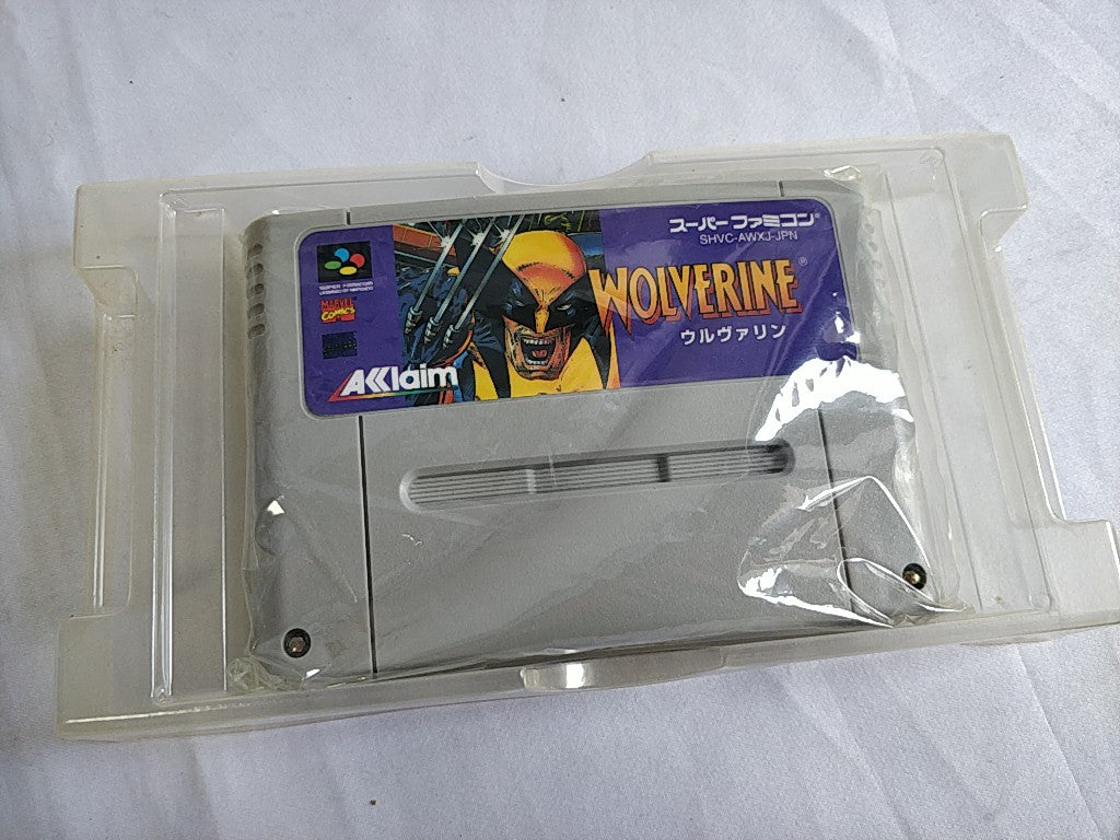 Wolverine - Adamantium Rage Super Famicom SNES Cart, Manual, Boxed set -e0413-