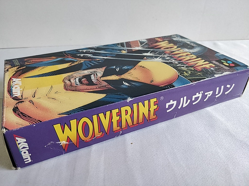 Wolverine - Adamantium Rage Super Famicom SNES Cart, Manual, Boxed set -e0413-