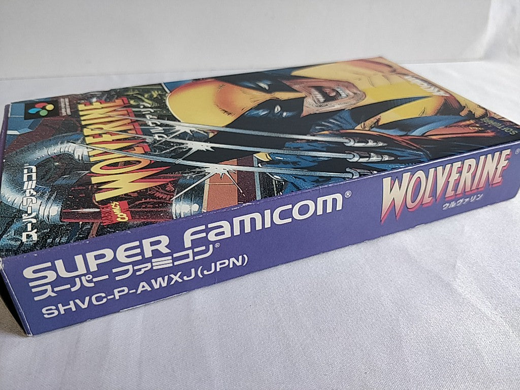 Wolverine - Adamantium Rage Super Famicom SNES Cart, Manual, Boxed set -e0413-