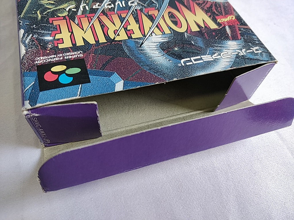 Wolverine - Adamantium Rage Super Famicom SNES Cart, Manual, Boxed set -e0413-