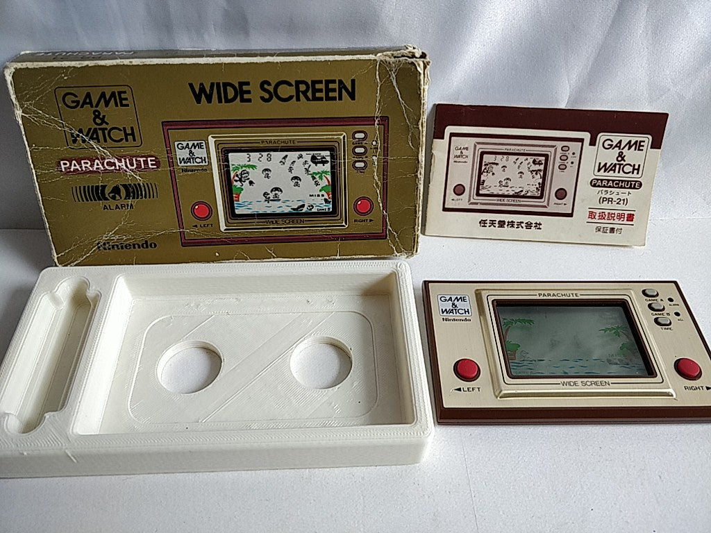 Vintage Nintendo Game & Watch Parachute wide Screen, Manual, Boxed set-e0509-