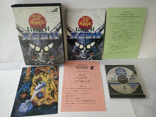 Might and Magic Clouds of XEEN FM TOWNS / MARTY Game disk, Manual, Boxed -e0510-