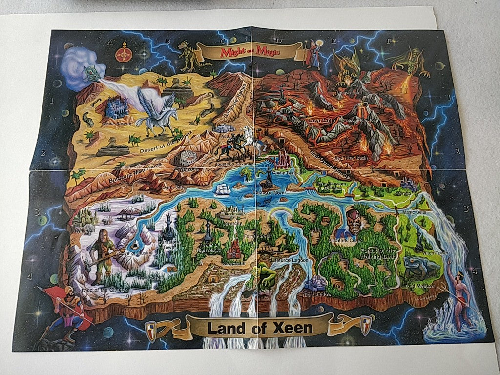 Might and Magic Clouds of XEEN FM TOWNS / MARTY Game disk, Manual, Boxed -e0510-