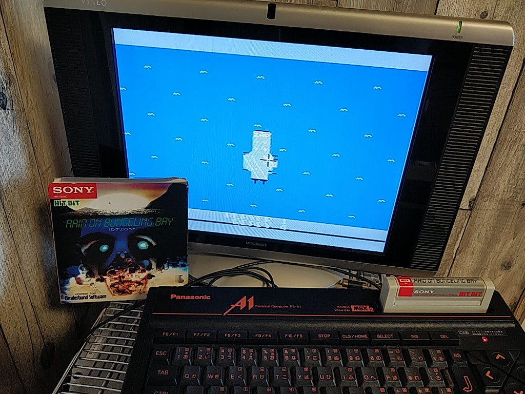 Raid on Bungeling Bay MSX/MSX2 Game Cartridge, Manual, Boxed set tested-e0526-