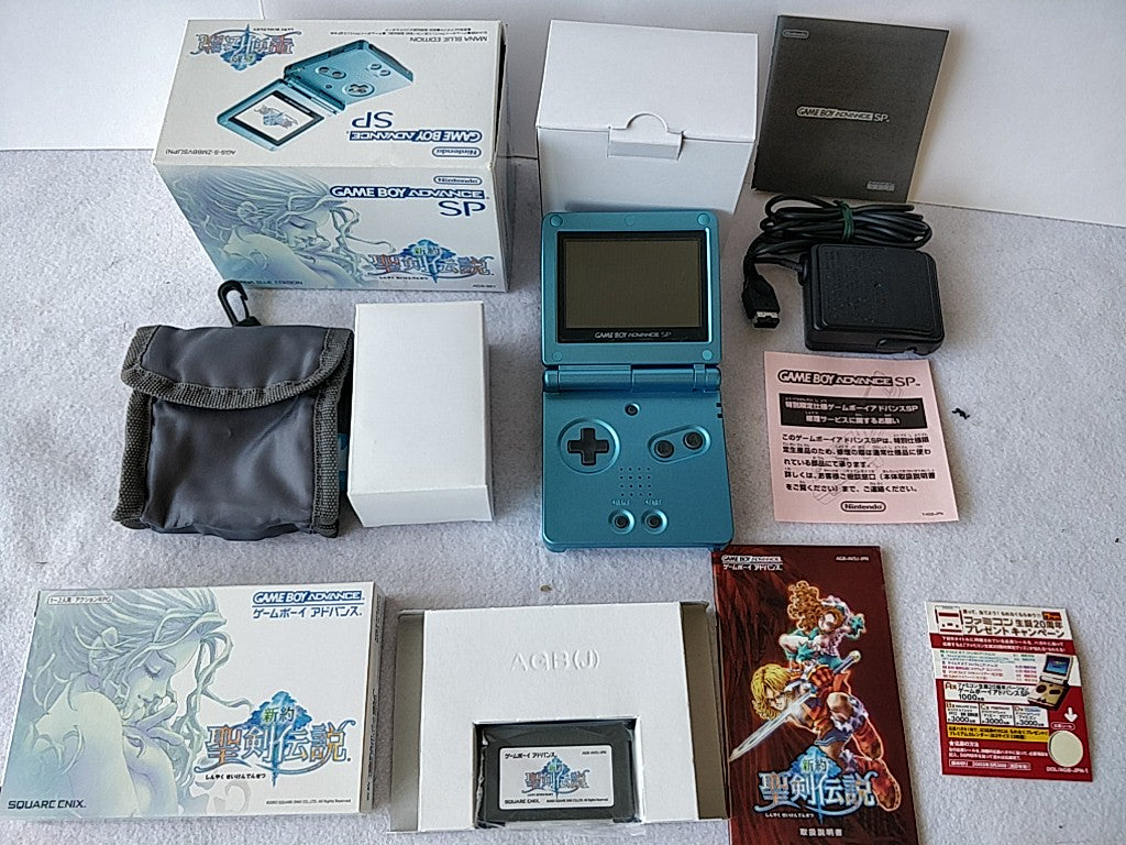 Game Boy Advance SP GBA Sword of Mana Seiken Densetsu MANA Blue Console-d0519-