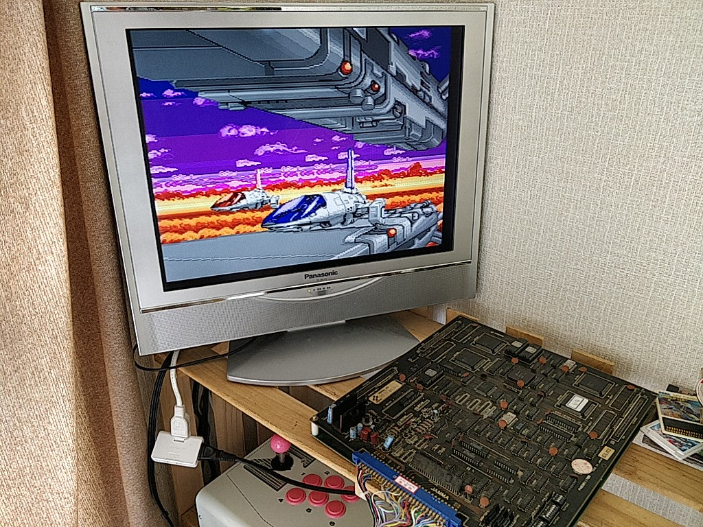THUNDER CROSS PCB Game board and KONAMI System and Arcade Board set tested-e0601