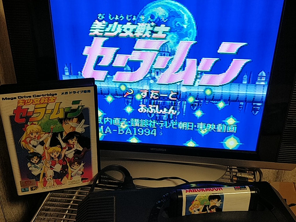 Bishoujo senshi Sailor Moon SEGA MEGA DRIVE Genesis Cartridge, Boxed set-e0602-