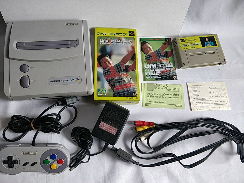 Nintendo Super Famicom Jr. (SNES) Console,Pad,AV cable,Games set/tested-d0608-