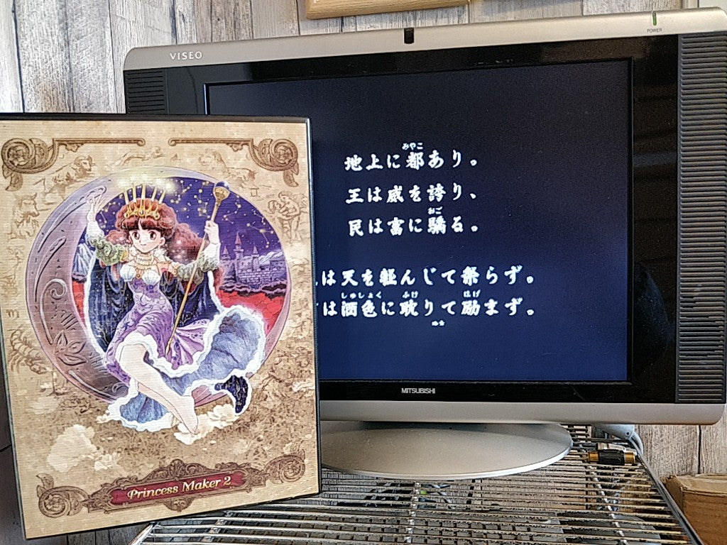 Princess Maker 2 GAINAX FM TOWNS / MARTY Game, Manual, Boxed set tested-e0608-