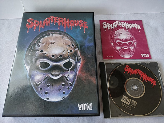 SPLATTERHOUSE FM TOWNS / MARTY Beat 'em up Game,Manual,Boxed set tested-e0608-