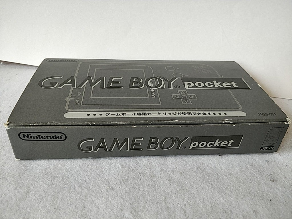 Excellent Nintendo Gameboy Pocket Black color console MGB-001 Boxed set-e0616-