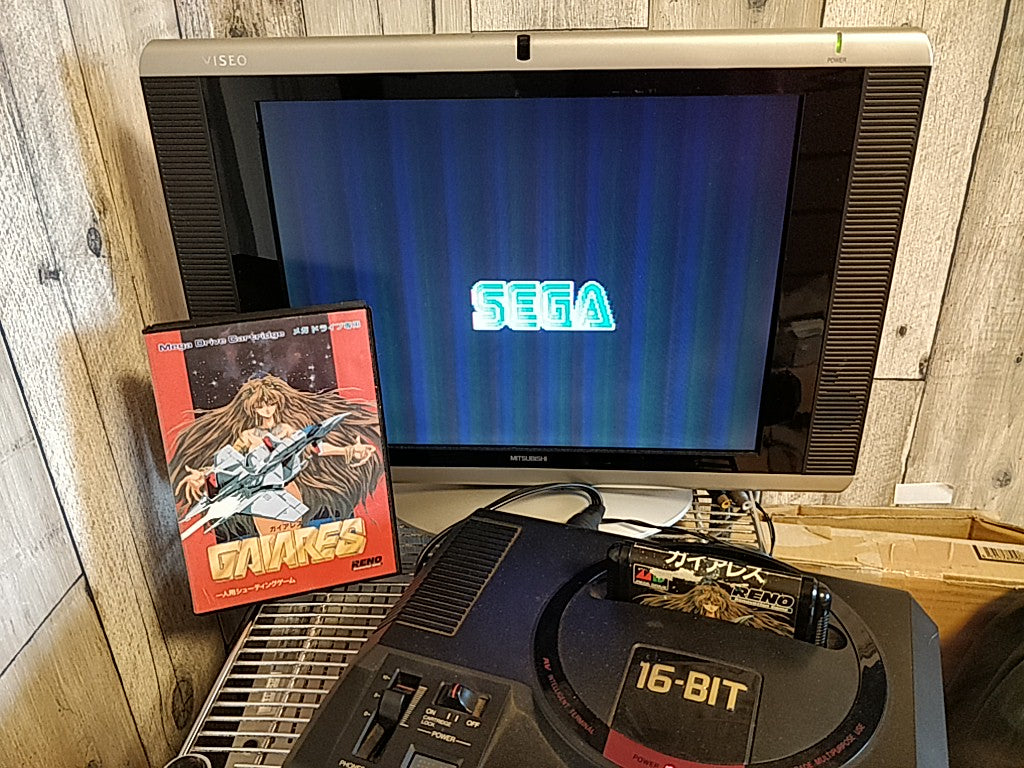 GAIARES SEGA MEGA DRIVE (Genesis ) Cartridge, Manual, Boxed set tested-e0616-
