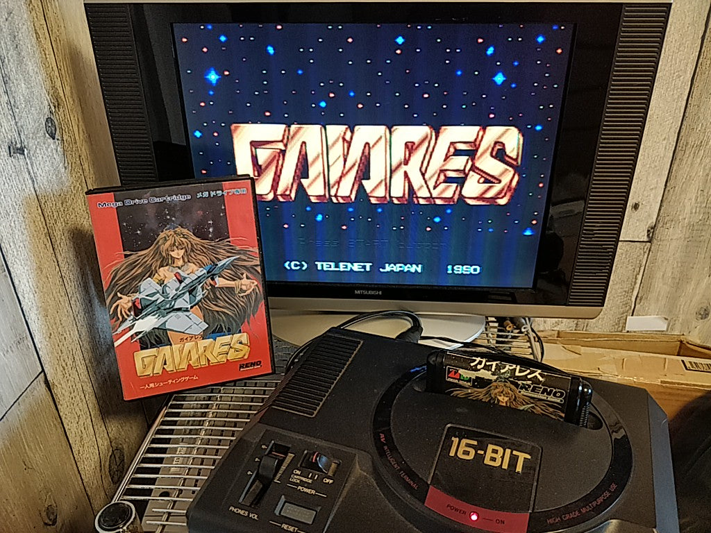 GAIARES SEGA MEGA DRIVE (Genesis ) Cartridge, Manual, Boxed set tested-e0616-