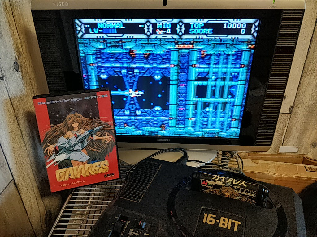 GAIARES SEGA MEGA DRIVE (Genesis ) Cartridge, Manual, Boxed set tested-e0616-