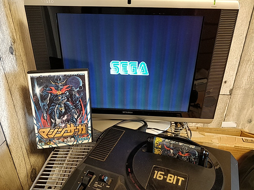Mazin Saga (Mutant Fighter) SEGA MEGA DRIVE Cartridge, Manual, Boxed set-e0616-