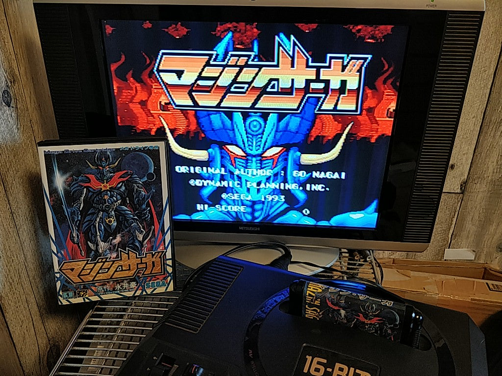 Mazin Saga (Mutant Fighter) SEGA MEGA DRIVE Cartridge, Manual, Boxed set-e0616-