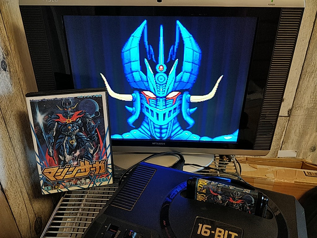 Mazin Saga (Mutant Fighter) SEGA MEGA DRIVE Cartridge, Manual, Boxed set-e0616-